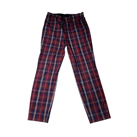 rag + bone Pants Women's 12 Plaid Straight Ankle Side Zip - Picture 1 of 5